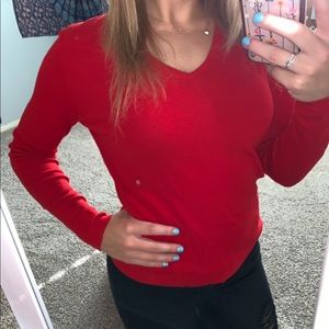 Red long sleeve Ann Taylor sweater